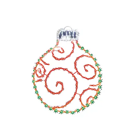 Twinkling Flexibright Bauble w-245 Red-Green Mix LED 78x59cm - image 1