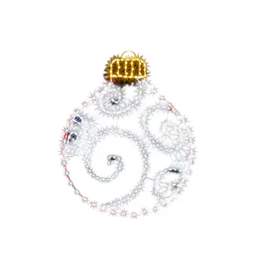 Twinkling Flexibright Bauble w-245 Red-White-Warm White Mix LED 78x59cm