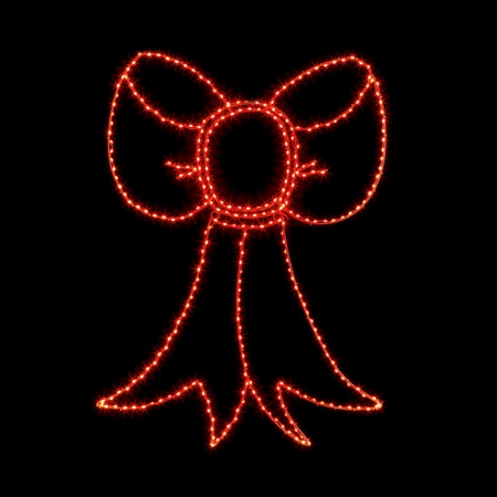 Twinkling Flexibright Bow With 315 Red LEDs 1m X 75cm