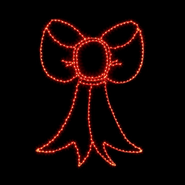 Twinkling Flexibright Bow With 315 Red LEDs 1m X 75cm