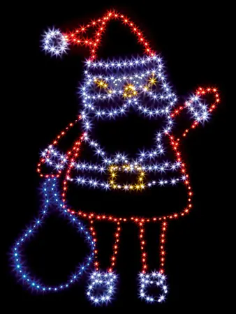 Twinkling Flexibright Santa 1.8m