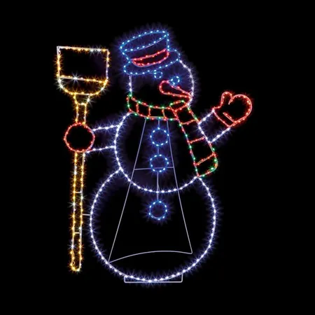 Twinkling Flexibright Snowman with 390 Multi LEDs 1mx79cm