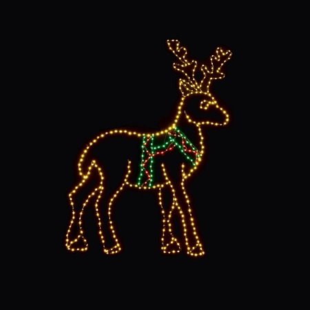 Twinkling Flexibright Standing Reindeer 1.04m X 86cm