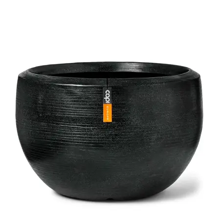 Vase Ball Arc Granite Black 132x90