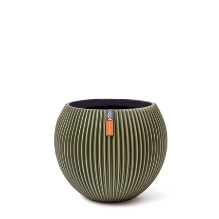 Vase Ball Groove 22x18 Green
