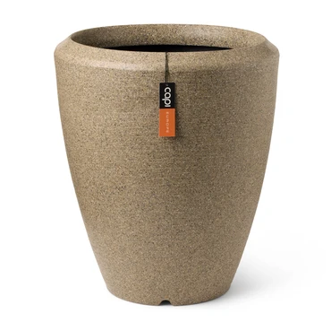 VASE ELEGANT LOW ARC GRANITE 80X93 WARM TAUPE