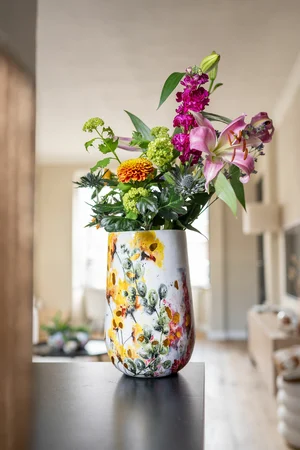 Vase Floral White D13 H20 - image 2