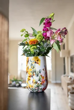 Vase Floral White D13 H20 - image 2