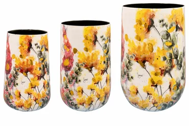 Vase Floral White D13 H20 - image 4