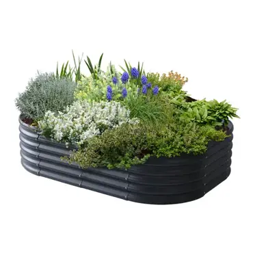 VegTub Modular Metal Raised Bed Kit - Charcoal - image 1