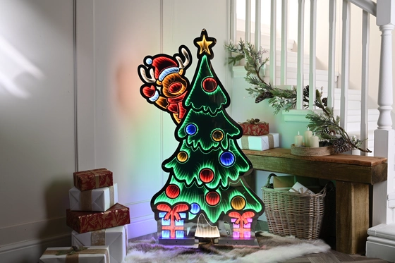 Waving Reindeer On Tree 120cm  - image 2