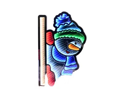 Waving Snowman With Blue Scarf 60 cm