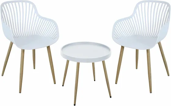 White 3 Piece Bistro Set - image 1
