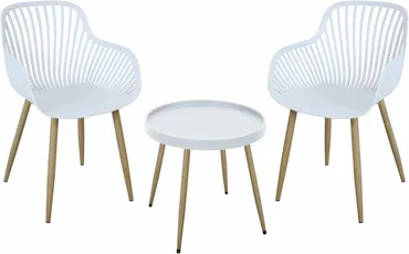 White 3 Piece Bistro Set - image 1