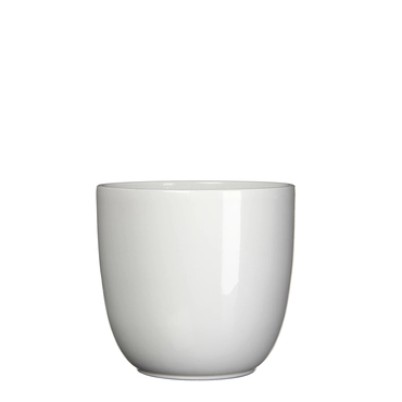 White Tusca Houseplant Pot H18XD19.5CM