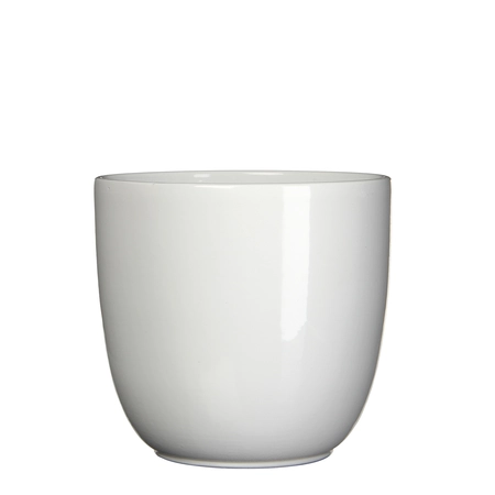 White Tusca Houseplant Pot H23XD25CM