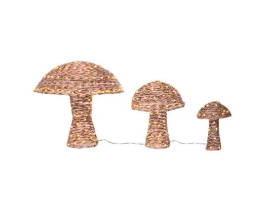 Wicker Mushroom Micro Led 45cm - image 1