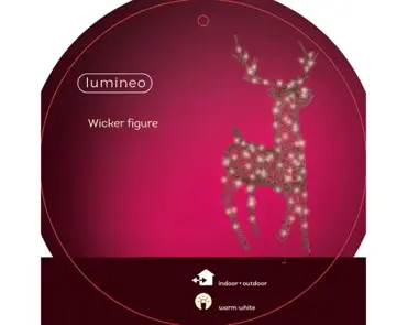Wicker Reindeer Micro Led 147cm