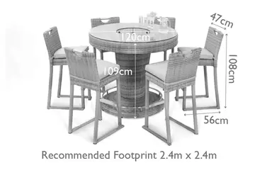 Winchester 6 Seater Round Bar Set with Ice Bucket - image 5