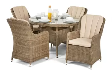 Winchester Venice 4 Seat Dining Set with Parasol - image 1