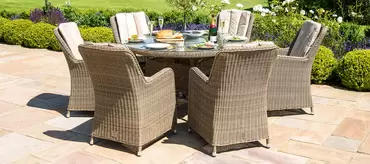 Winchester Venice 6 Seat Round Dining Set - image 1