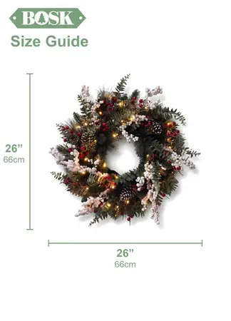 Winter Blush 26" Prelit Wreath - image 7