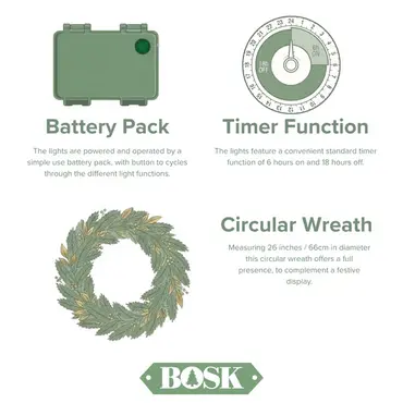 Winter Blush 26" Prelit Wreath - image 6