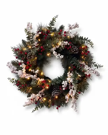 Winter Blush 26" Prelit Wreath - image 1