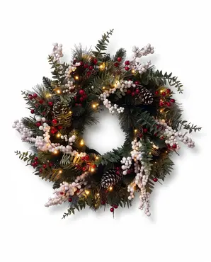 Winter Blush 26" Prelit Wreath - image 1