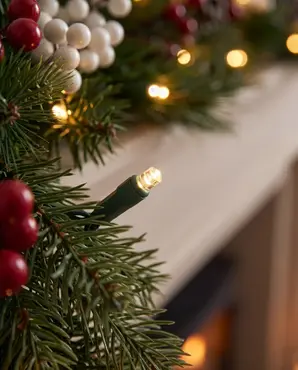 Winter Blush 9ft X 10" Prelit Garland - image 4