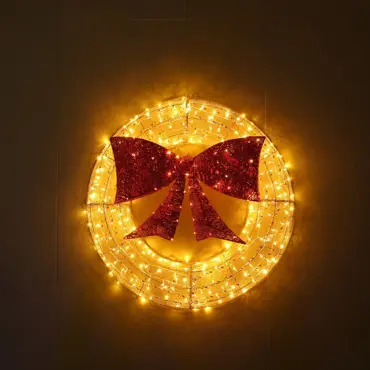 Wreath With Red Bow 1.2m - image 2