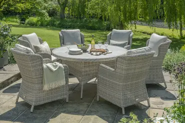 Wroxham 6 Seater Round Dining Furniture Set - image 2