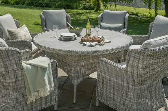 Wroxham 6 Seater Round Dining Furniture Set - image 6
