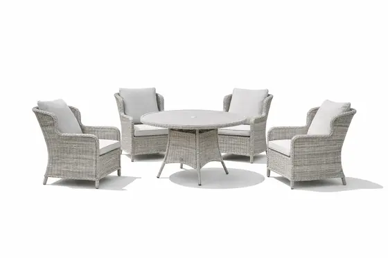 Wroxham Deluxe 4 Seater Round Dining Set - image 1