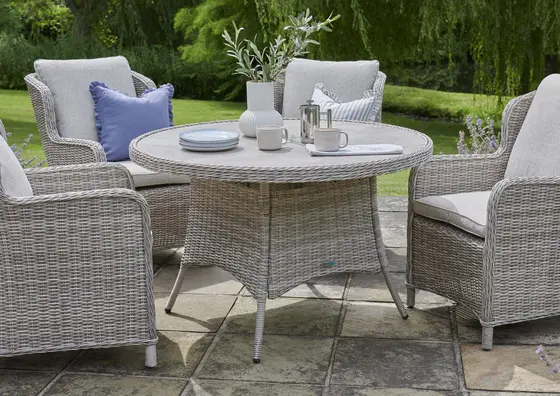 Wroxham Deluxe 4 Seater Round Dining Set - image 6