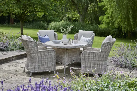 Wroxham Deluxe 4 Seater Round Dining Set - image 2