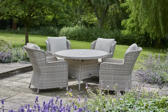 Wroxham Deluxe 4 Seater Round Dining Set - image 7