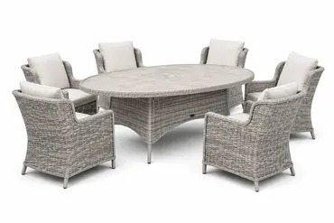 Wroxham Deluxe 6 Seater Oval Dining Set - image 1