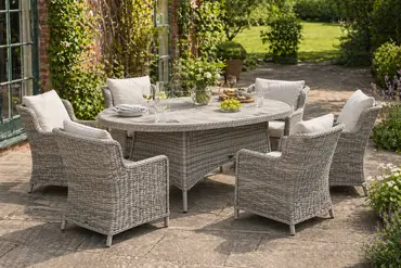 Wroxham Deluxe 6 Seater Oval Dining Set - image 2