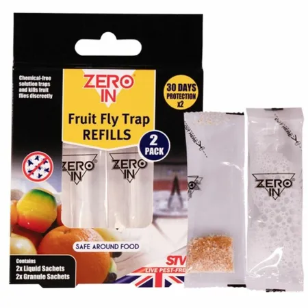 Zero In Fruit Fly Trap Refill Twin Pack Non-Toxic Bait - image 3