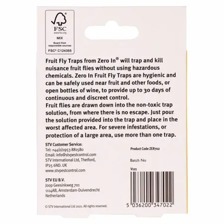 Zero In Fruit Fly Trap Refill Twin Pack Non-Toxic Bait - image 6