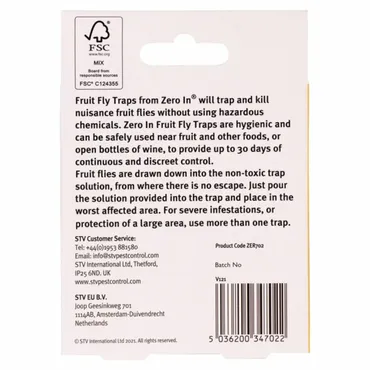 Zero In Fruit Fly Trap Refill Twin Pack Non-Toxic Bait - image 6